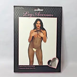 Cupless Fishnet Bodystocking Halter Top Crotchless Lingerie Low Back Open Bust