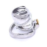 Stainless Steel Male Chastity Cage Device Men Short Metal Locking Belt CC255