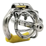 Tube Anti-Shedding Ring Chastity Device Male Stainless Steel Chastity Cage NEW