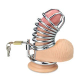 Steel Metal Male Chastity Cage Device Restraint Spiked-ring With Lock Bondage