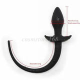 Silicone Tail Pet Play Plug Hood Harness Collar Butt Wag Restraint