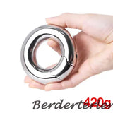 420gMale Ball Stretchers Stainless Steel Magnetic Scrotum Pendant Restraint Ring