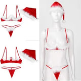 Women's Lingerie Set Spaghetti Shoulder Straps Top And G-string Thongs Cupless