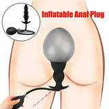 Male Prostate Massager Expand Inflatable Anal Butt Plug Large Dildo Sex