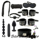 PU 12 PCS Handcuffs Whip Collar Gag ball Rope Clip for Women Couples Accessories