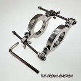 Stainless Steel Scrotum Ball Stretcher Device Slaves Training Rings Binding