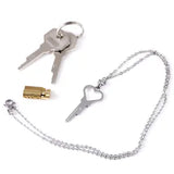 Male Female Chastity Cage Newest Heart Shaped Key Necklace Chastity Device