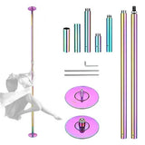 Yescom Static Spinning Dancing Pole Kit 10FT for Party Club Exercise,Colorful
