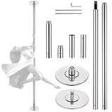 Yescom Static Spinning Stripper Pole Kit 9.25FT for Party Club Exercise, Silver