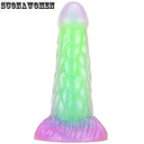 Soft Silicone Dildos Glowing Butt Plug Female G-spot Masturbator Adult Sex Toys