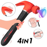 4IN1 Hammer Vibrator with 7 Thrusting Sucking 10 Vibrating Sex Toy for Woman Men