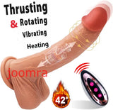 Thrusting Rotation Huge Dildo G-Spot Vibrator Clit Massager Sex Toys For Women