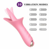 Tongue Licking Vibrator G-Spot Dildo Clit Nipple Massager Sex Toys Women Couples