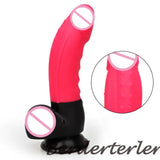 Dildo Anal Plug Single Layer Silicone Penis with Suction Cup for Woman Sex Toys