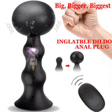 Inflatable Anal Butt Plug Large Dildo Expandable Pump Vibrator Sex Toy Automatic