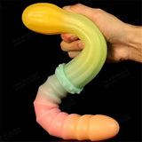 Toys Lesbian Super Long Flexible Double Dildo Silicone Knot Penis MultiColor Sex