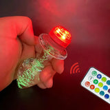 Wireless Remote Butt Plug Anal Toys LED Light Jewel Glass For Women Men Couples