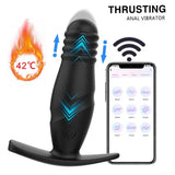 Anal Vibrator Butt Plug Man Prostate Massage APP Control Thrusting Heating Dildo