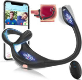 Vibrating Cock Ring Taint Stimulator with Mini Prostate Massager App Controlled