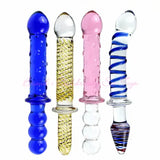 Crystal Glass Dildo Anal Plug Anus Vagin Dilator Massage Masturbator Sex Toys