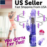 Rabbit Vibrator G-Spot Dildo Vibe Waterproof Massager Sex Toys For Women Female