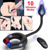 Penis Cock Ring Anal Vibrator Butt Plug Male Prostate Massager Sex Toys for Men