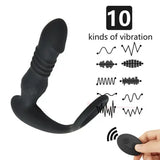 Anal Vibrator Prostate Massage Telescopic Dildo G-Spot Butt Plug Wireless Sextoy