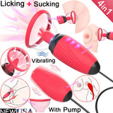 Rose Clit Sucking Tongue Licking G-Spot Vibrator Bullet Dildo Sex Toys for Women