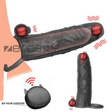 Vibrating Sex Toy Enhancer Cock Penis Ring Condom Vibrator for Couple Men Remote