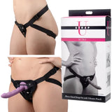 Soft Fleece-Lined Strap-On Comfort Crotchless Harness +Vibrator Pouch Anal Sex