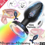 Vibrating Butt Plug Anal Dildo Prostate Massager Vibrator Sex Toys for Men Women
