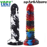 YOCY Silicone Dildo Thread Surface Fake Penis Women's Masturbate Vaginal Massage