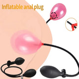 Women Inflatable Dildo Pump Penis Small Anal Butt Plug G-spot Stimulator Sex Toy