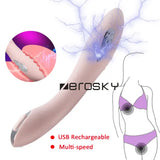 Electro Shock Dildo Vibrator Silicon Vagina Clit Stimulator G Spot Anal Vibrator