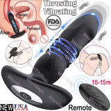 Thrusting Anal Butt Plug Dildo Vibrator Prostate Massager Sex Toys for Women Men